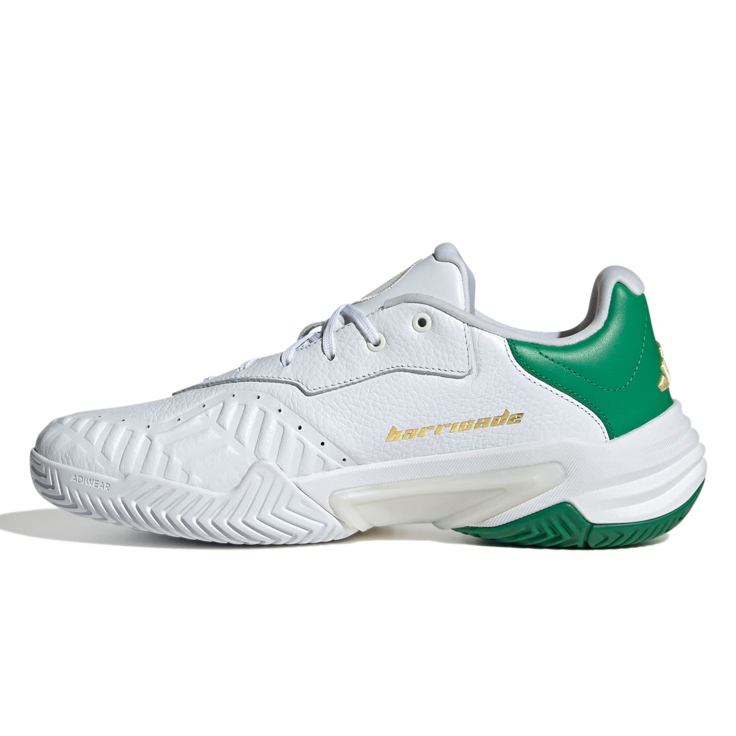 ADIDAS SHOE BARRICADE 13 LEATHER MN METALLIC/WHITE/GREEN (AW25)