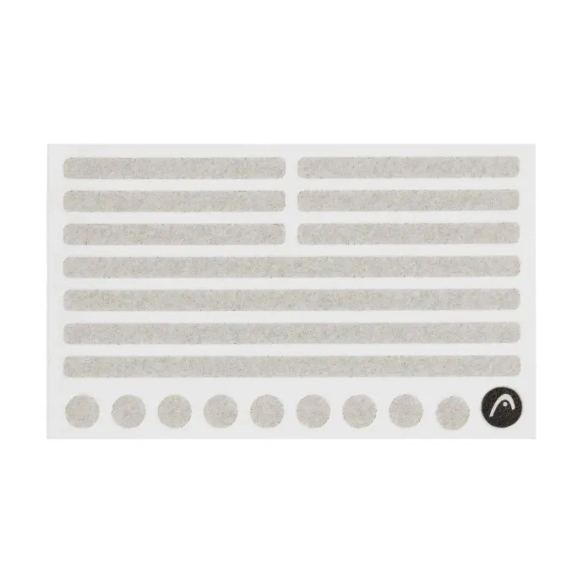 Set of gray adhesive strips on a white background