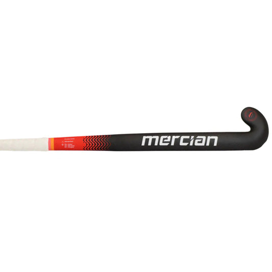 Hockey stick with 'mercian' branding on a white background