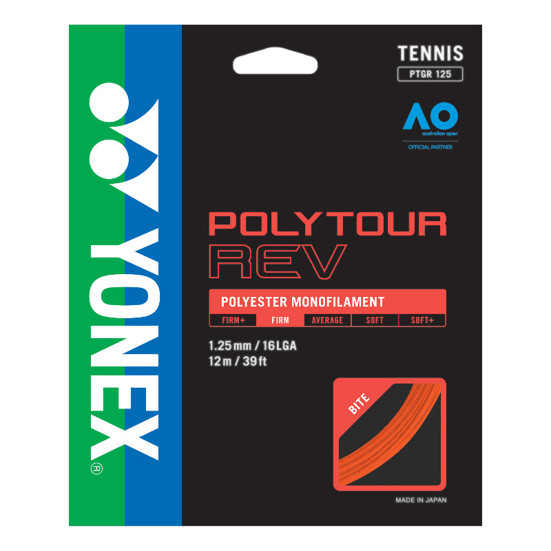 YONEX STRING POLYTOUR REV 1.25MM 16G ORG SET