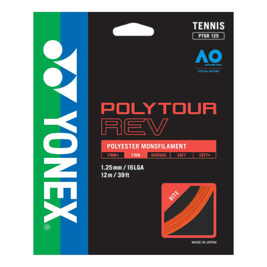 YONEX STRING POLYTOUR REV 1.25MM 16G ORG SET