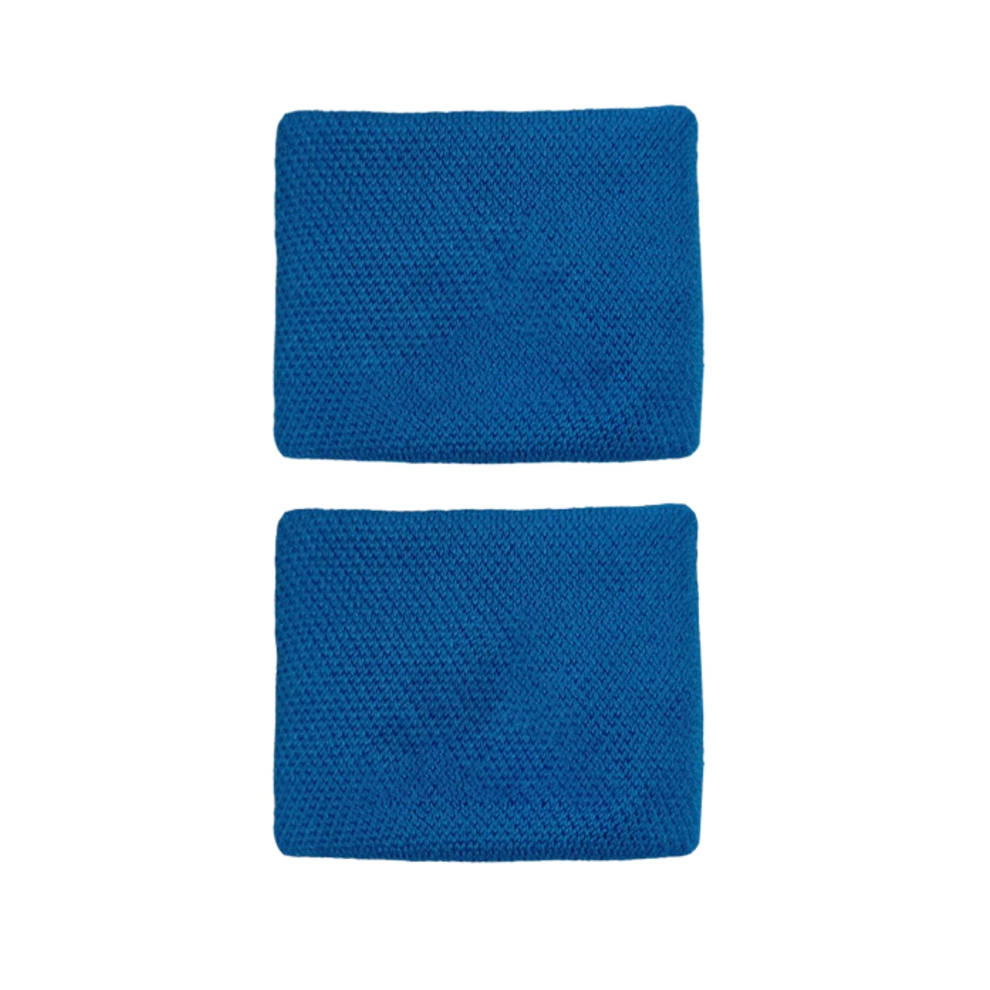 Two blue wristbands on a white background