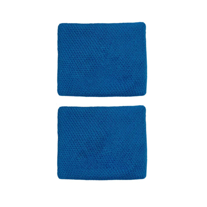 Two blue wristbands on a white background