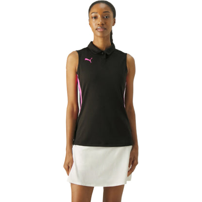 PUMA SHIRT TANK PADEL WOVEN BLACK/PINK (AW24)