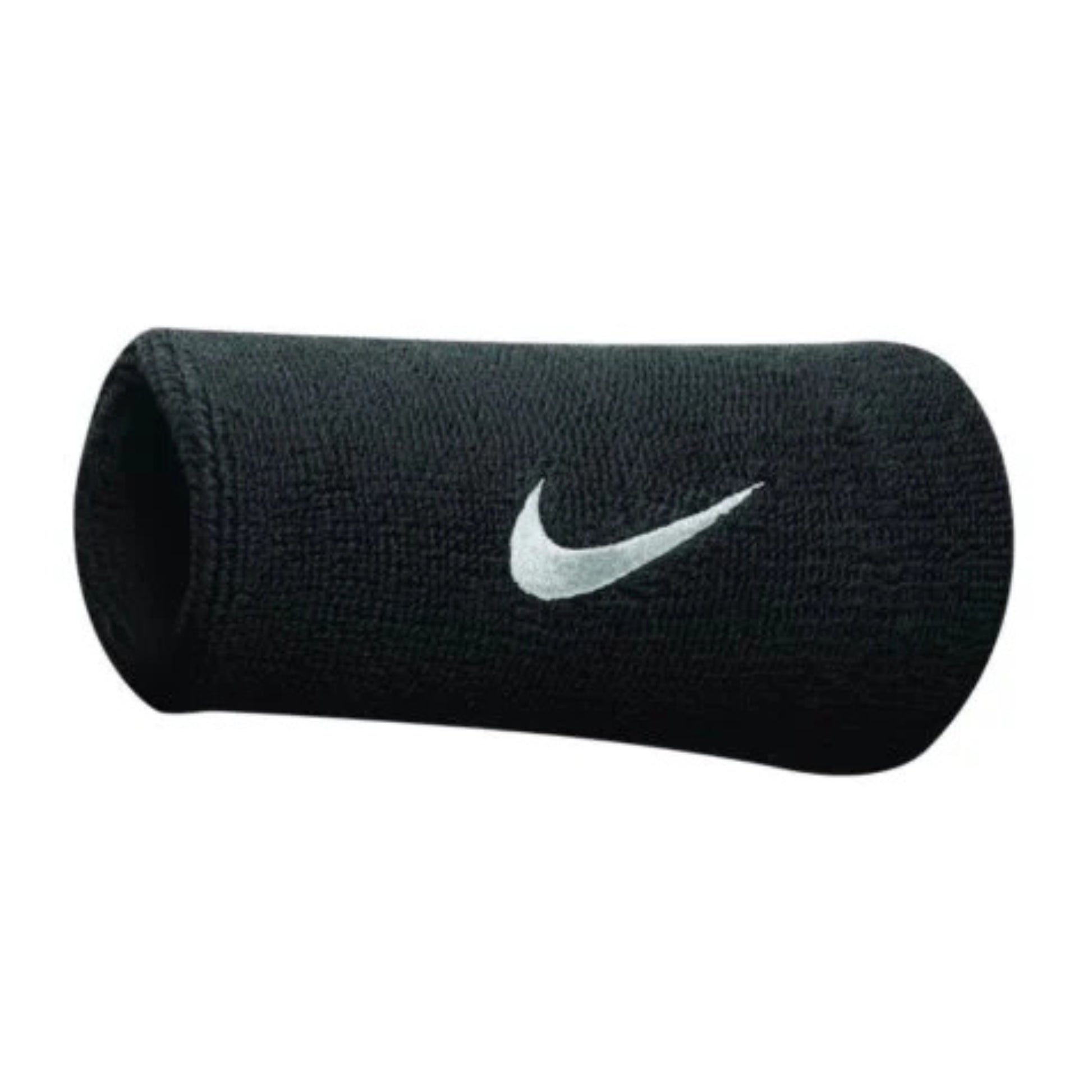 Black wristband with Nike logo on a white background