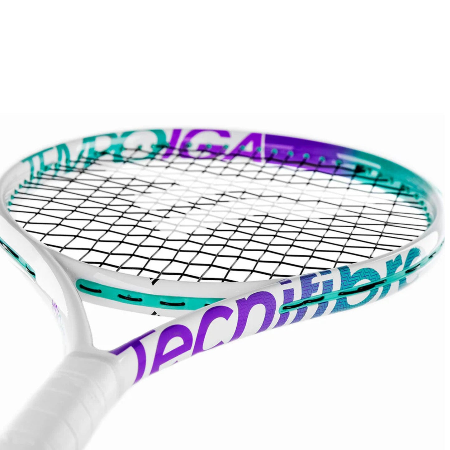 Tecnifibre Tennis racket with brand name on a white background