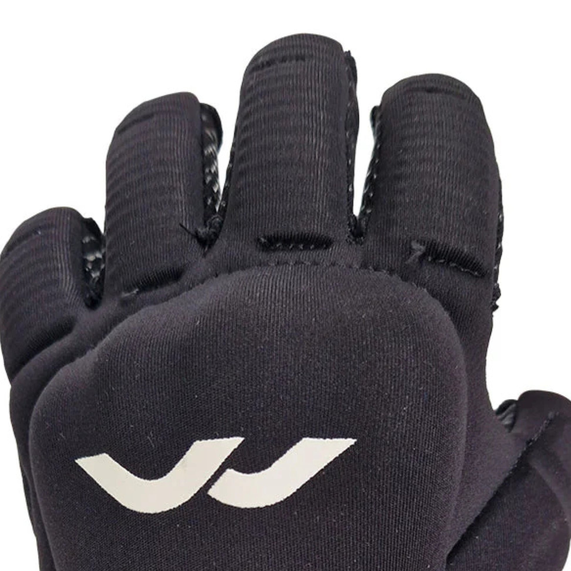 Black glove with a logo on a white background