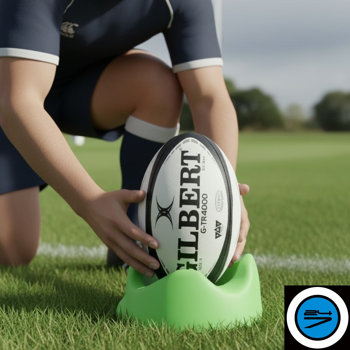 GILBERT KICKING TEE RUGBY SPOT ON GRN