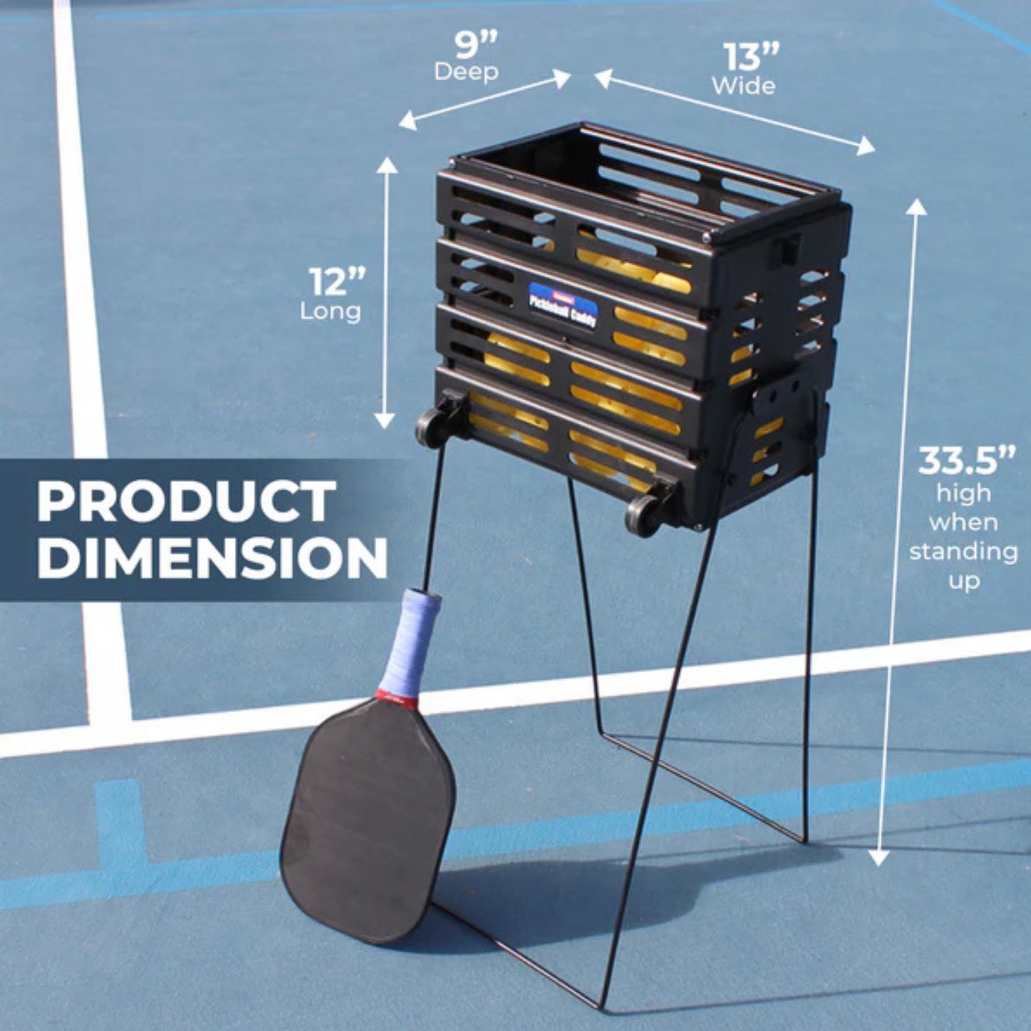 TOURNA BALLPORT DELUXE L/HANDLES W/WHLS