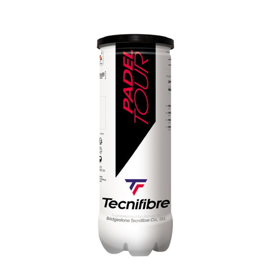 Tecnifibre Padel Tour tennis ball canister on a white background