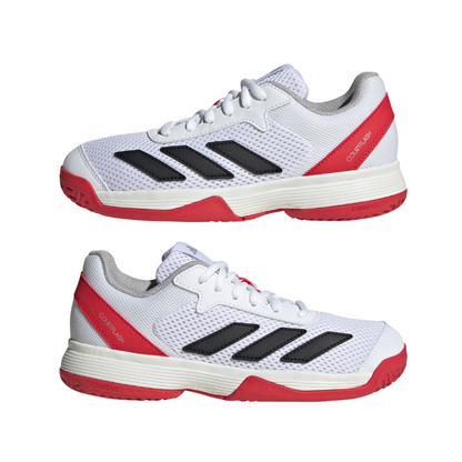 ADIDAS SHOE COURTFLASH KID CLOUD WHITE/LUCID RED (SS25)