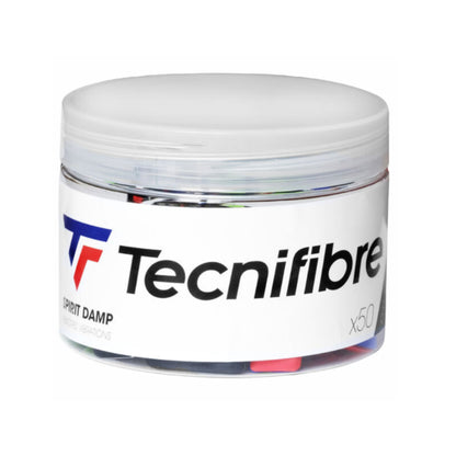 Tecnifibre tennis Dampener container on a white background