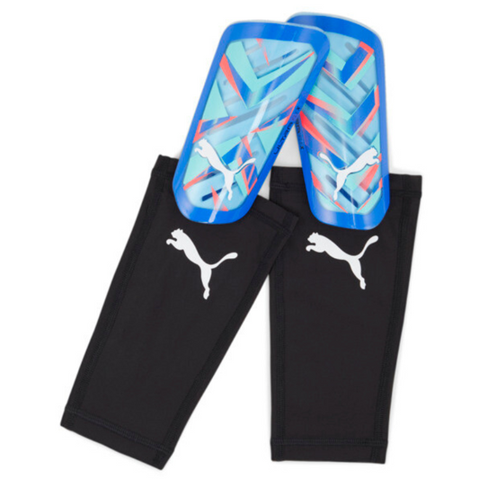 PUMA SHIN GUARD SOCCER ULTRA FLEX SLEEVE BLUEMAZING/PEPPERMINT (AW24)