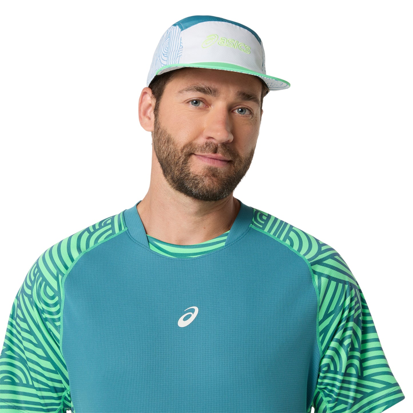 ASICS SHIRT TEE PADEL COURT PRINT MN MISTY PINE/VITAL GREEN (SS26)