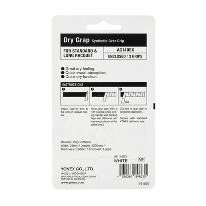 Yonex Dry Grap Synthetic Over Grip packaging on a white background