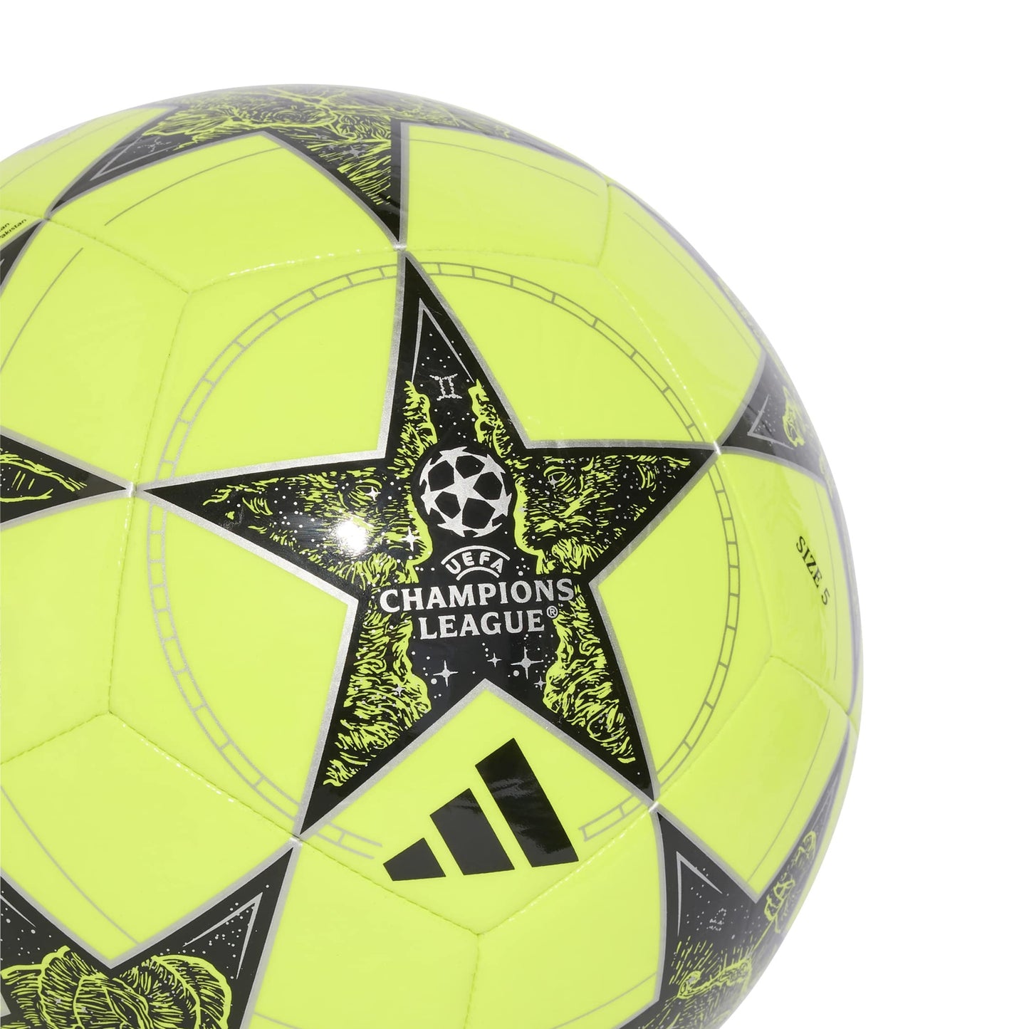 ADIDAS BALL SOCCER UCL CLUB SOLAR YELLOW/BLACK/METALLIC (AW25)