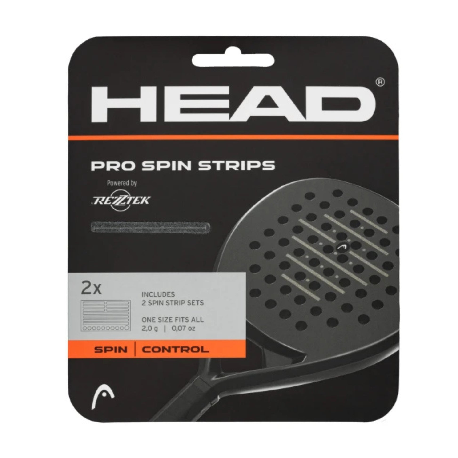 HEAD Pro Spin Strips packaging with racket image on a white background