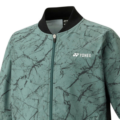 Green patterned jacket with Yonex logo on a white background
