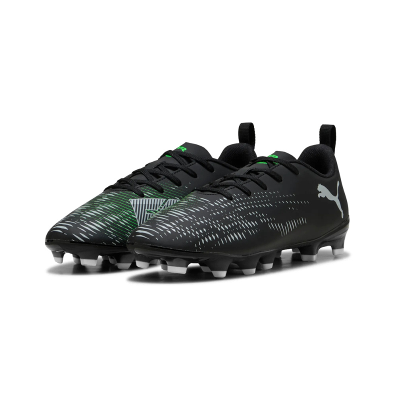 PUMA BOOT FUTURE 8 PLAY KID FG/AG BLACK/GRAY/FLUO GREEN (SS25)