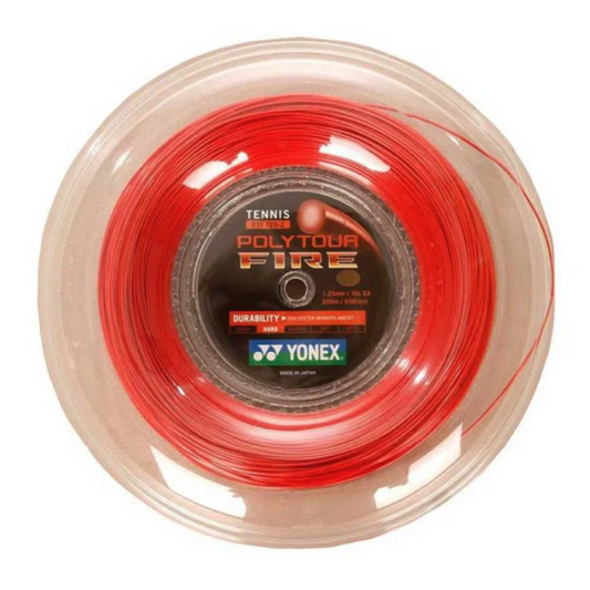 YONEX STRING POLYTOUR FIRE 1.25MM 16G RED REEL