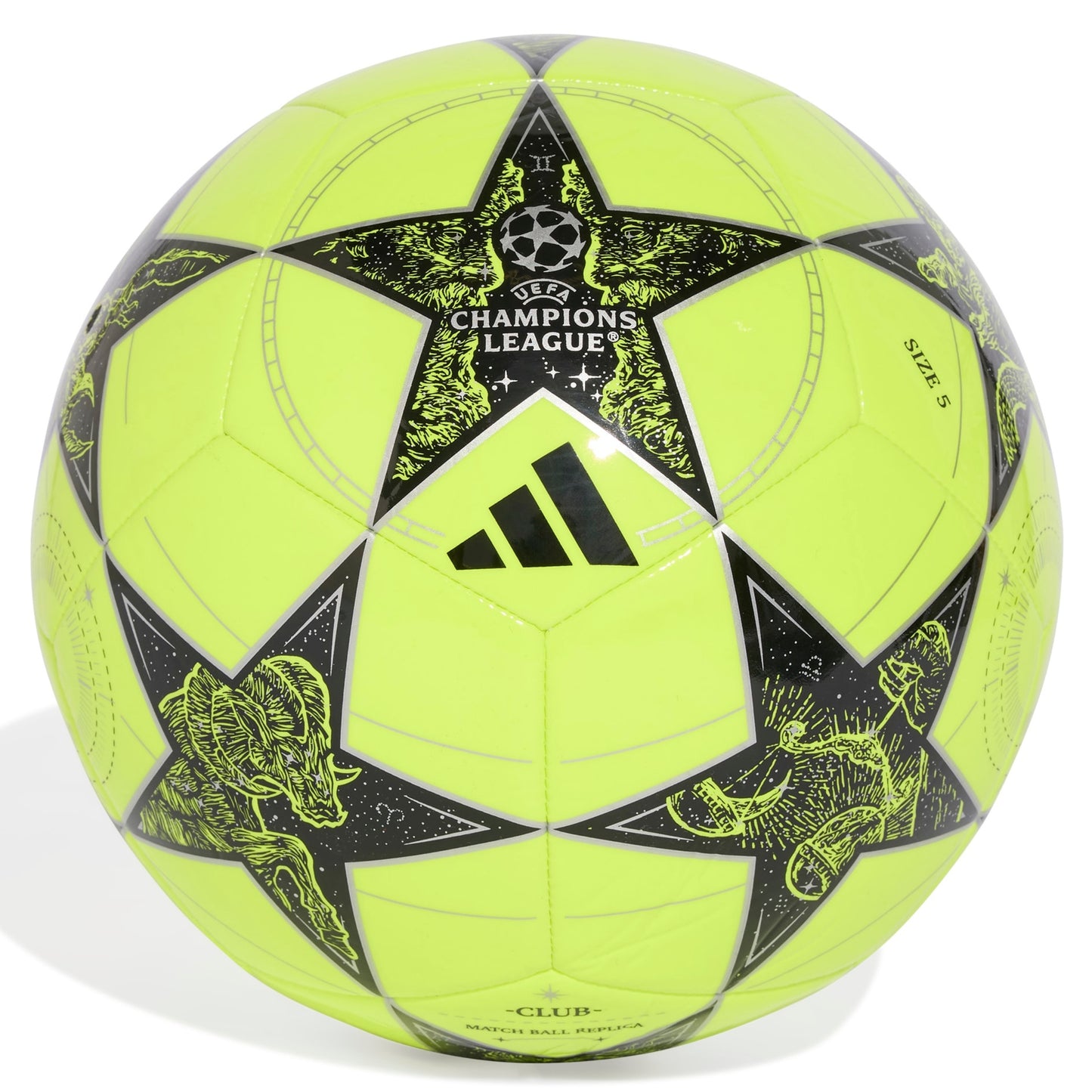 ADIDAS BALL SOCCER UCL CLUB SOLAR YELLOW/BLACK/METALLIC (AW25)