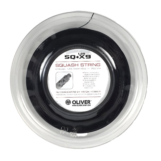 OLIVER STRING SQ X9 1.25MM BLK REEL
