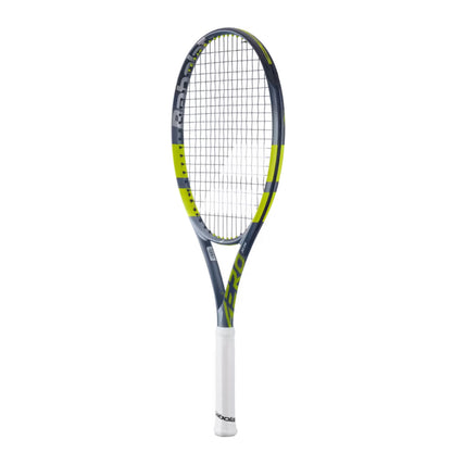Babolat Tennis racket with a white handle on a white background