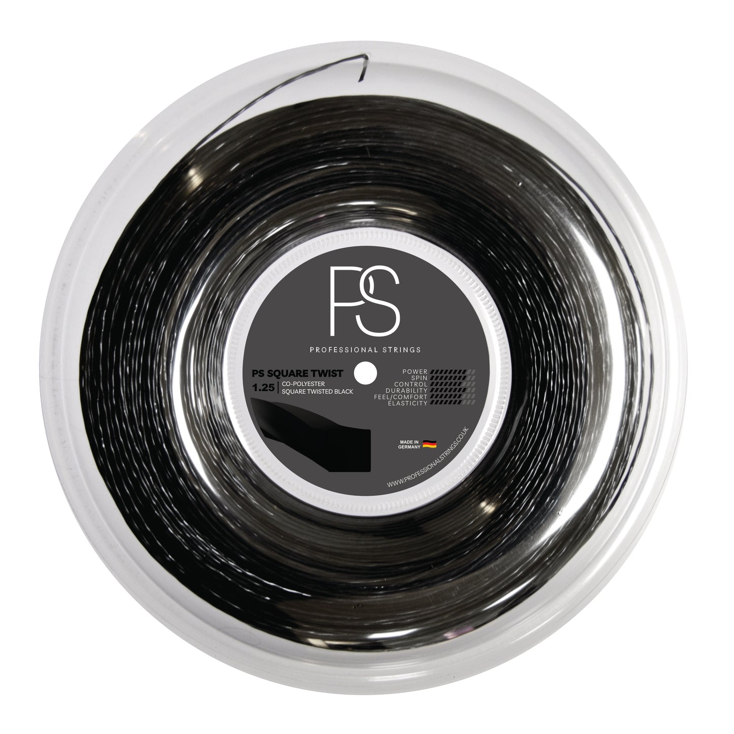 PRO STRING SPIN TWIST SQU BLACK 1.25MM REEL
