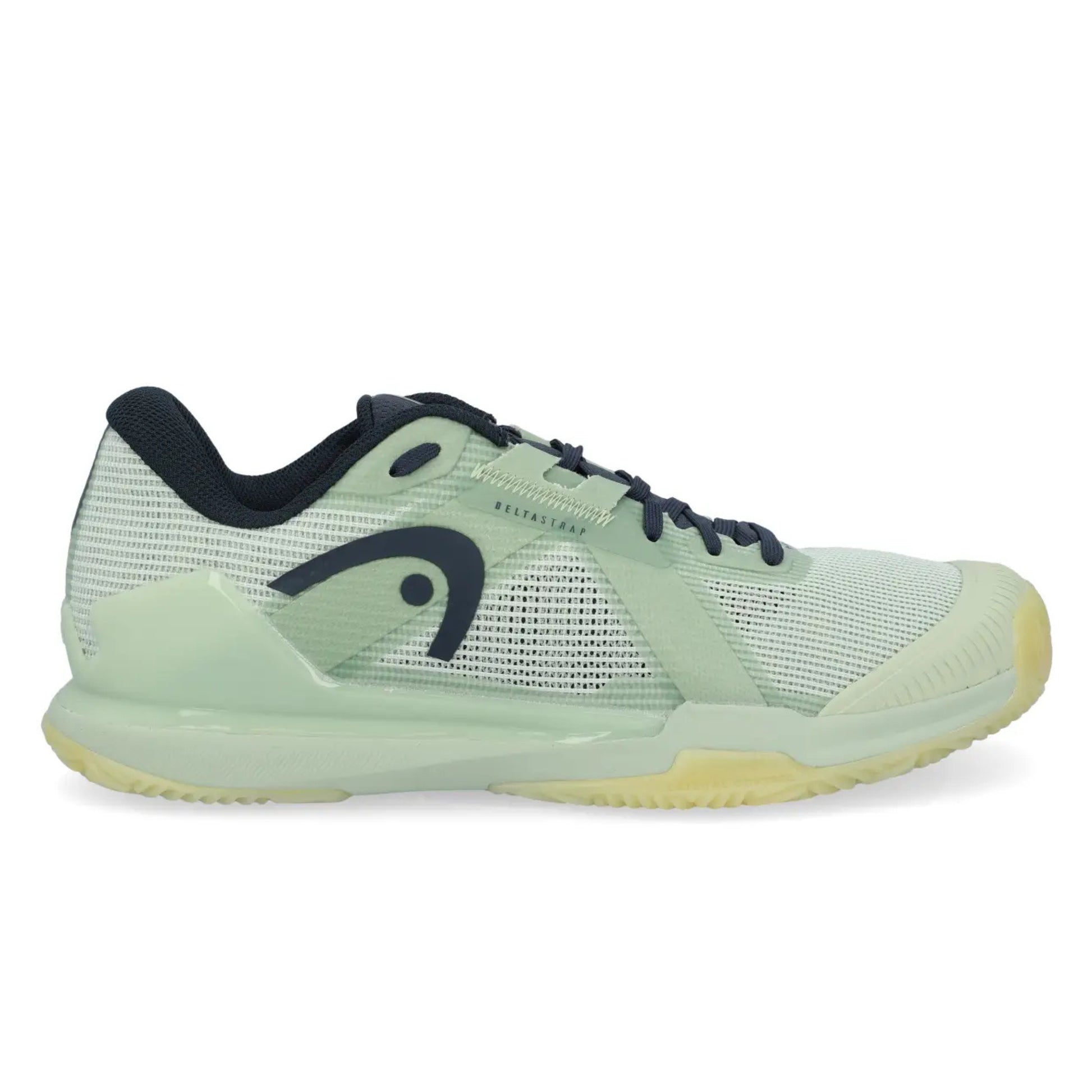Light green Head padel shoe with black accents on a white background