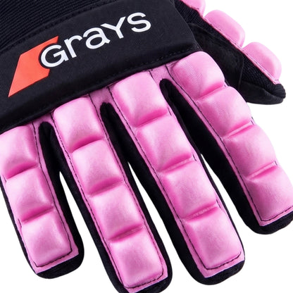 Pink sports glove with 'Grays' logo on a white background