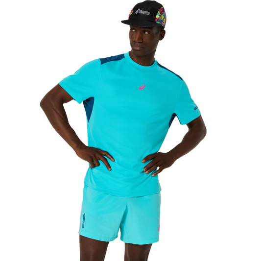 ASICS SHIRT TEE PADEL COURT MN ENERGY AQUA (SS25)