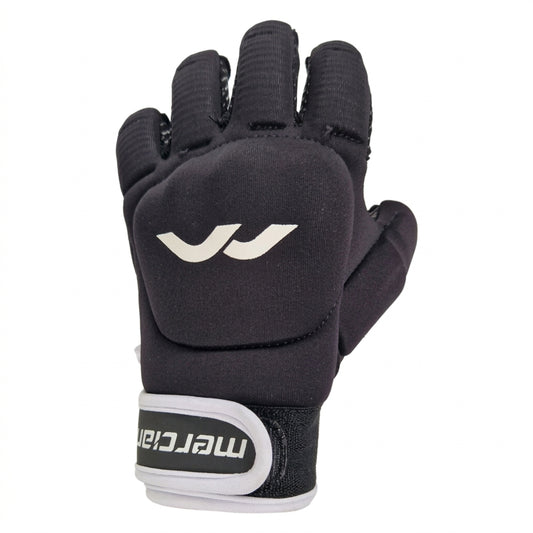 Black glove with a mercian logo on a white background