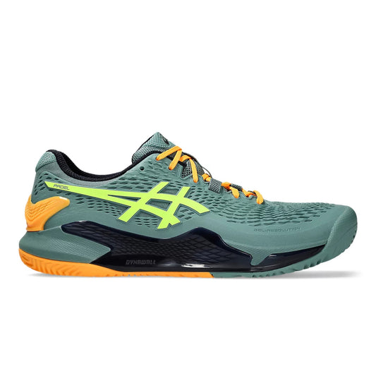 ASICS SHOE G-RESOLUTION 9 PADEL MN CELADON/SAFETY YELLOW (AW24)