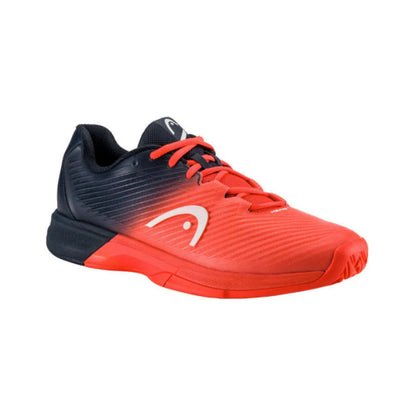 Red Head tennis shoe with black accents on a white background