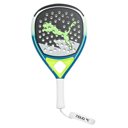 Padel racket with Puma logo on a white background