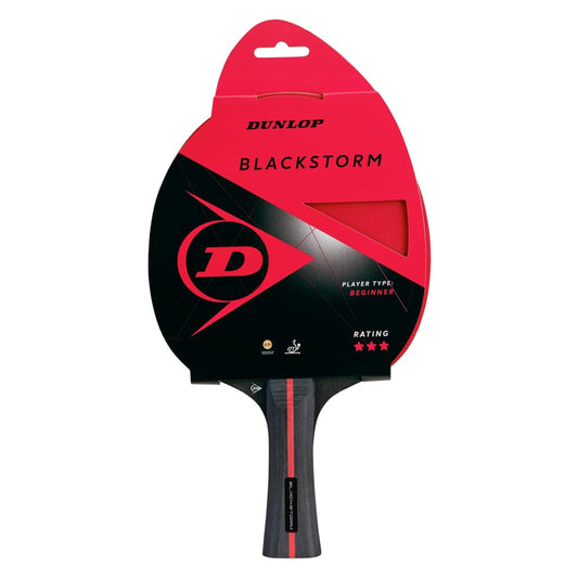Dunlop Blackstorm table tennis bat packaging on a white background