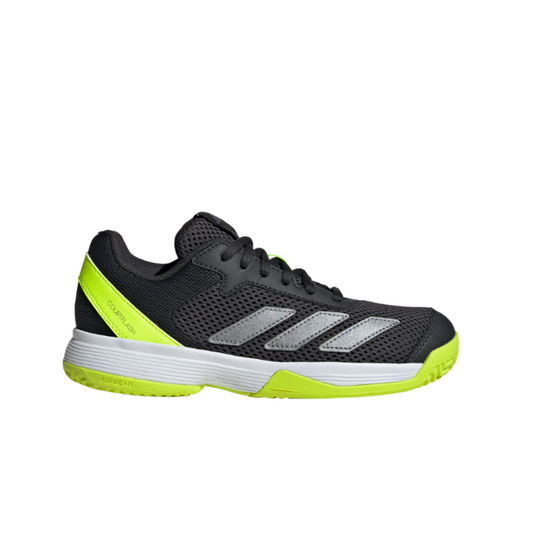 ADIDAS SHOE COURTFLASH KID BLACK/LUCID LEMON (SS25)