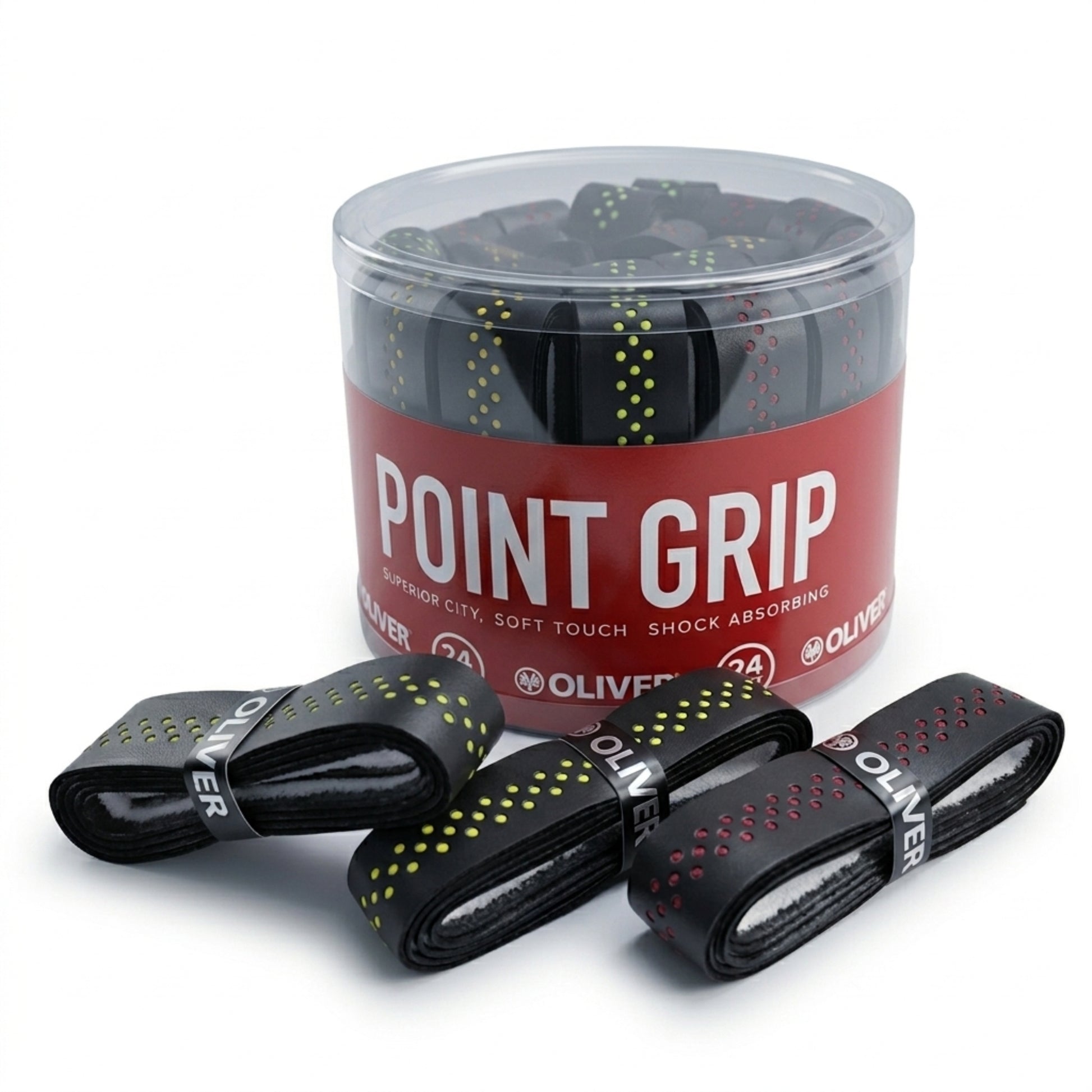 Point grip packaging with multiple grips on a white background