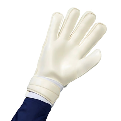 White glove with a blue sleeve on a white background