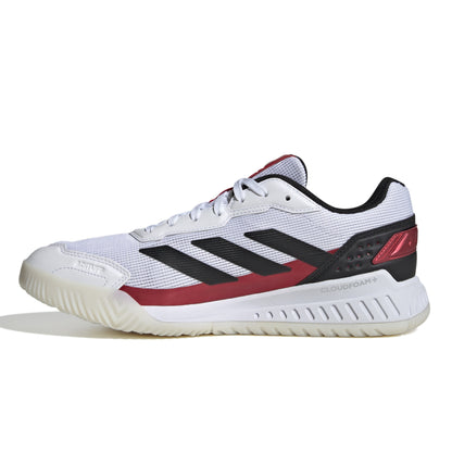 ADIDAS SHOE PADEL COURTQUICK MN WHITE/BLACK/LUCID RED (SS25)