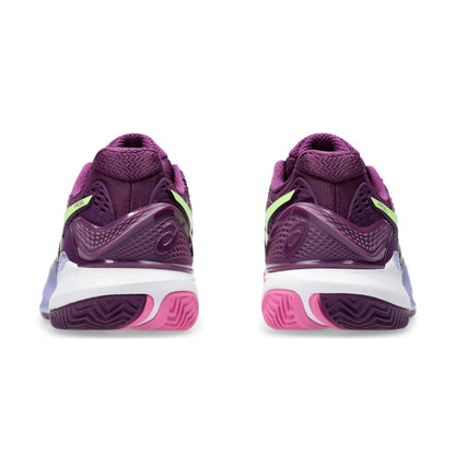 ASICS SHOE G-RESOLUTION 9 PADEL WN DEEP MAUVE/LIME GREEN (AW24)