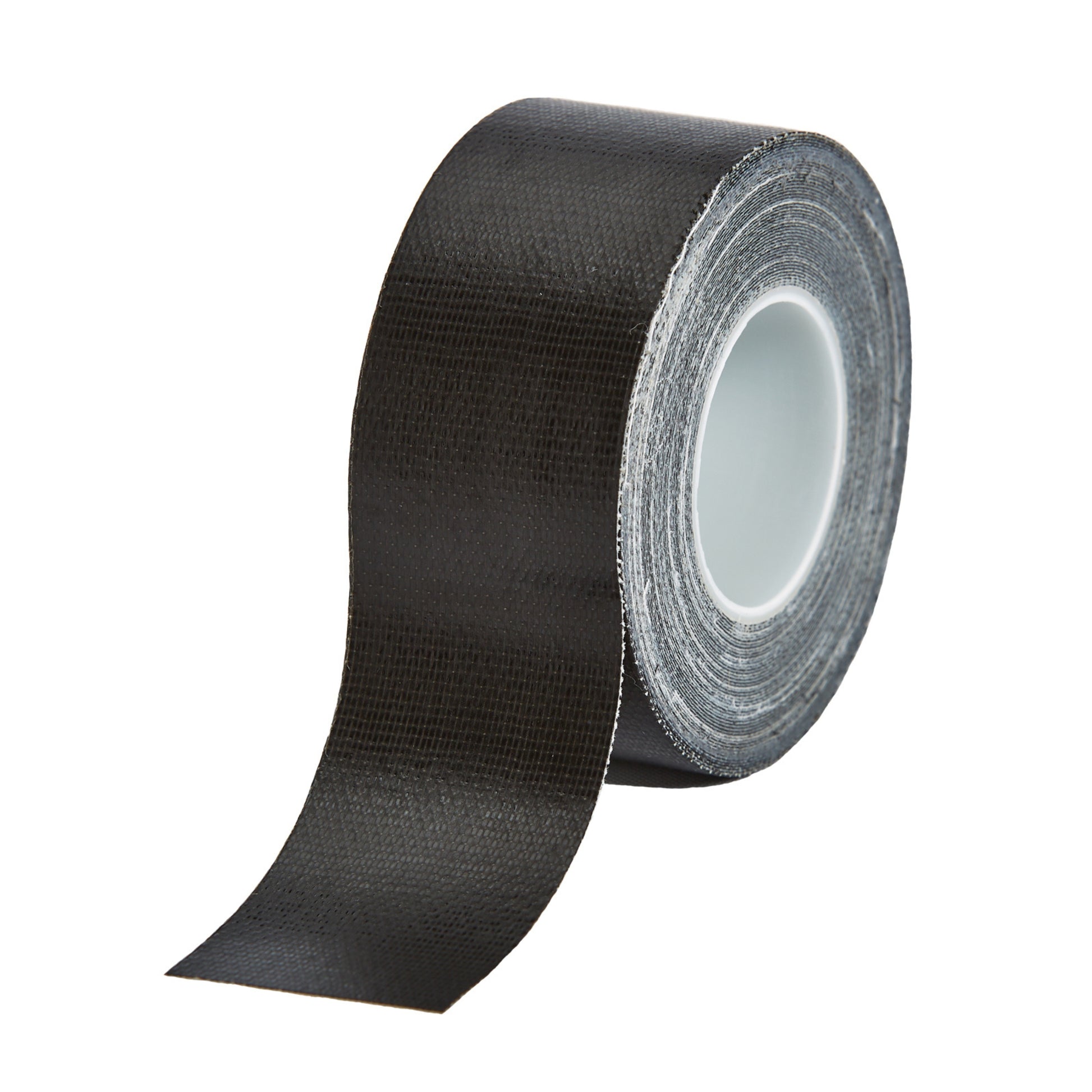 Roll of black Tourna tape on a white background