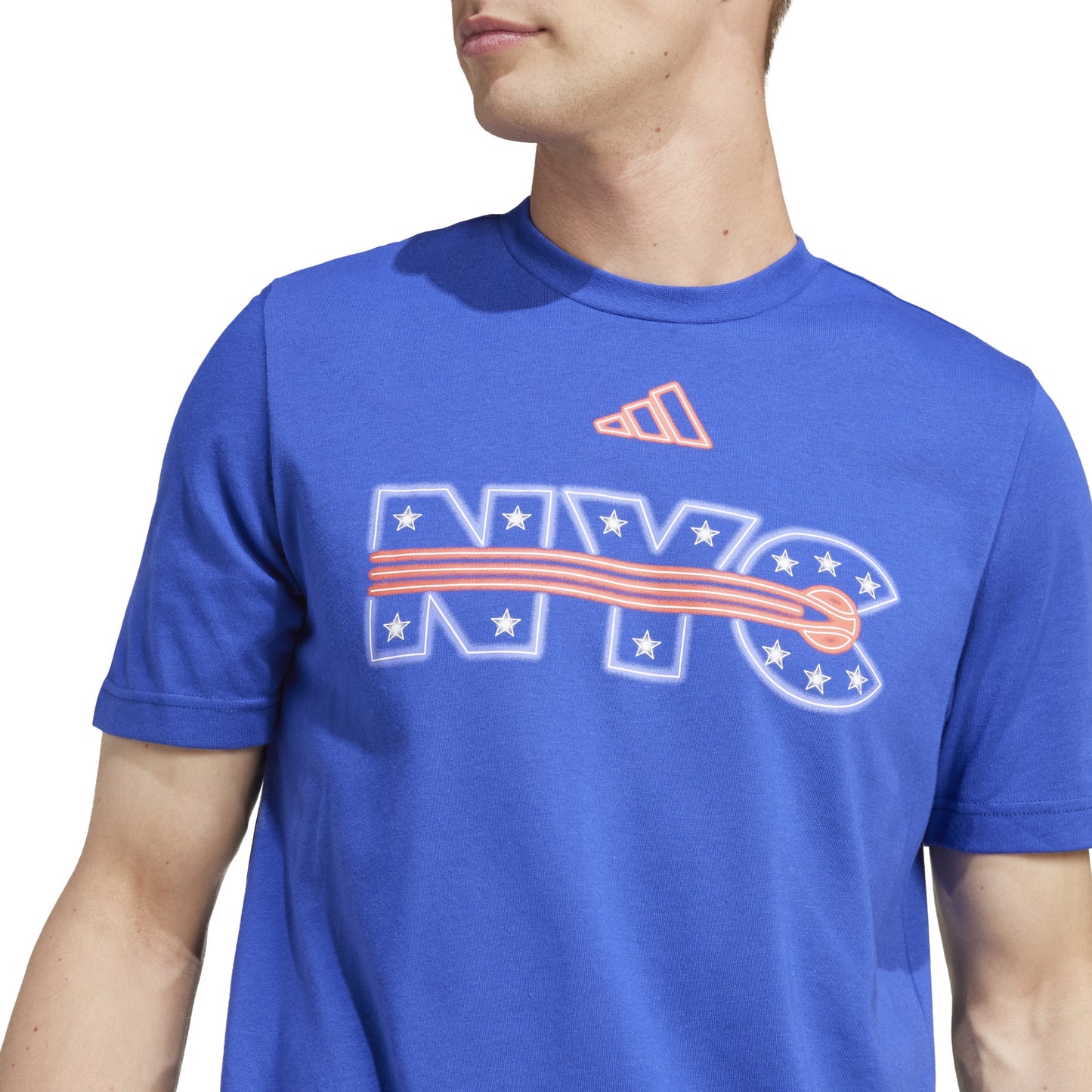 ADIDAS SHIRT TEE NYC GRAPHIC MN LUCID BLUE (AW24)