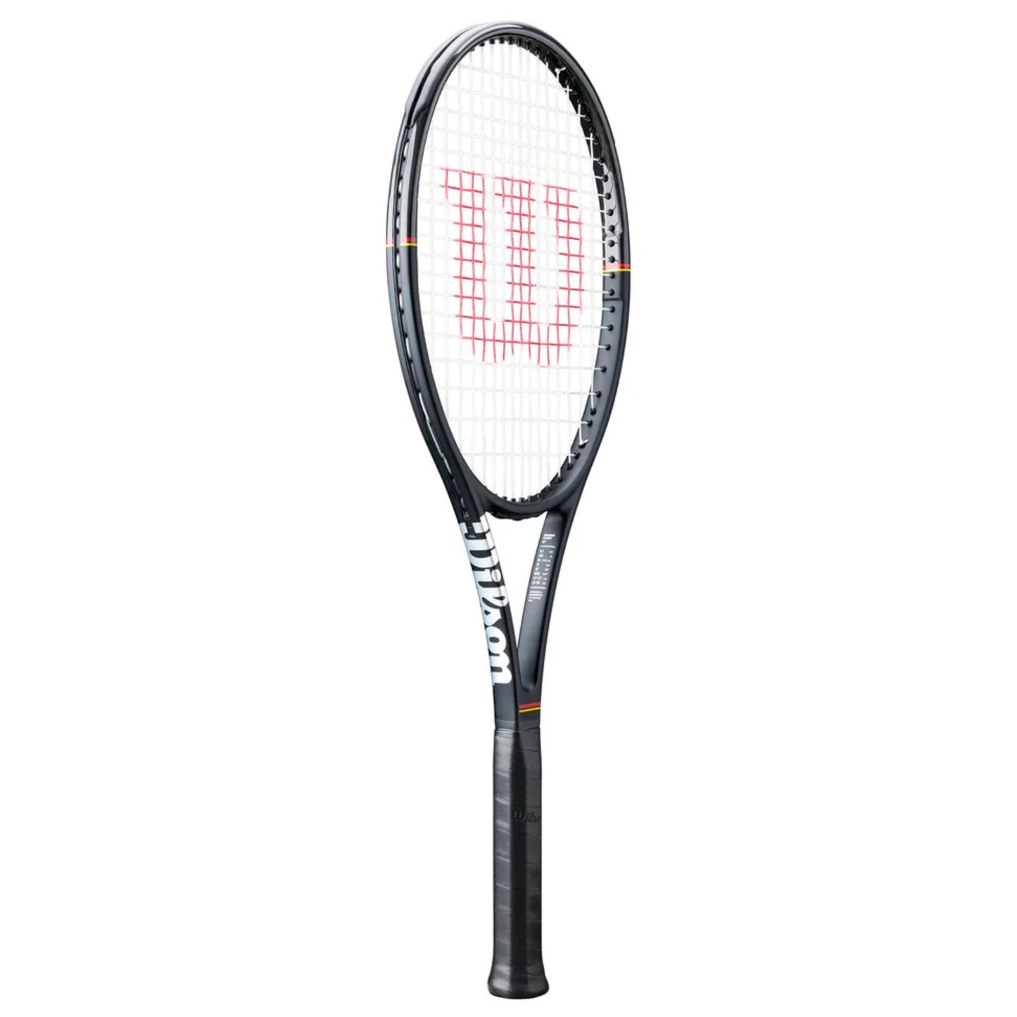 Tennis racket with Wilson logo on a white background