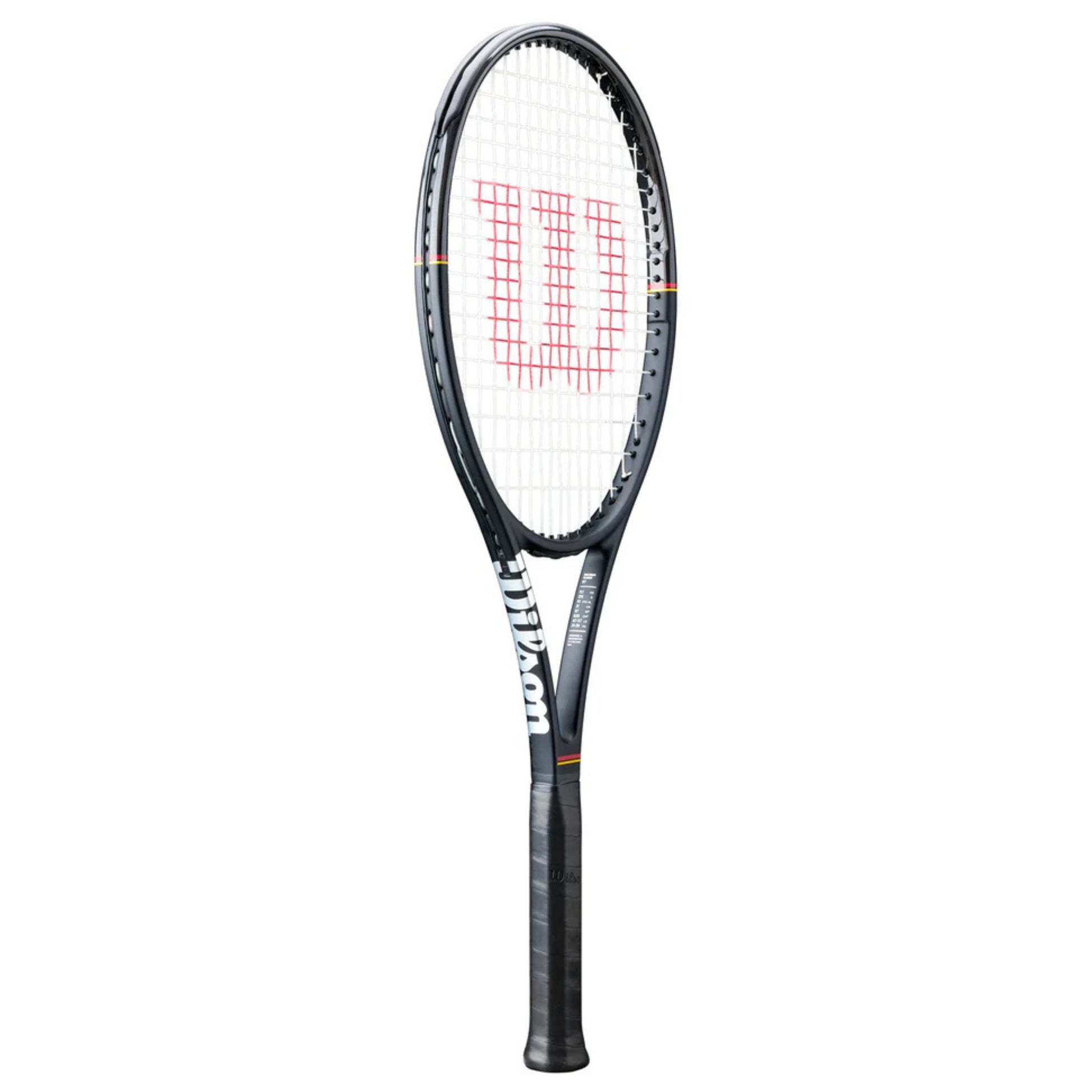Tennis racket with Wilson logo on a white background