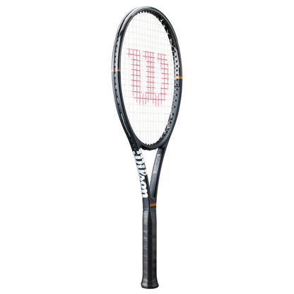 Tennis racket with Wilson logo on a white background