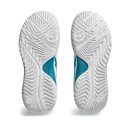 ASICS SHOE G-DEDICATE 8 KID RESTFUL WHITE/TEAL BLUE (AW24)