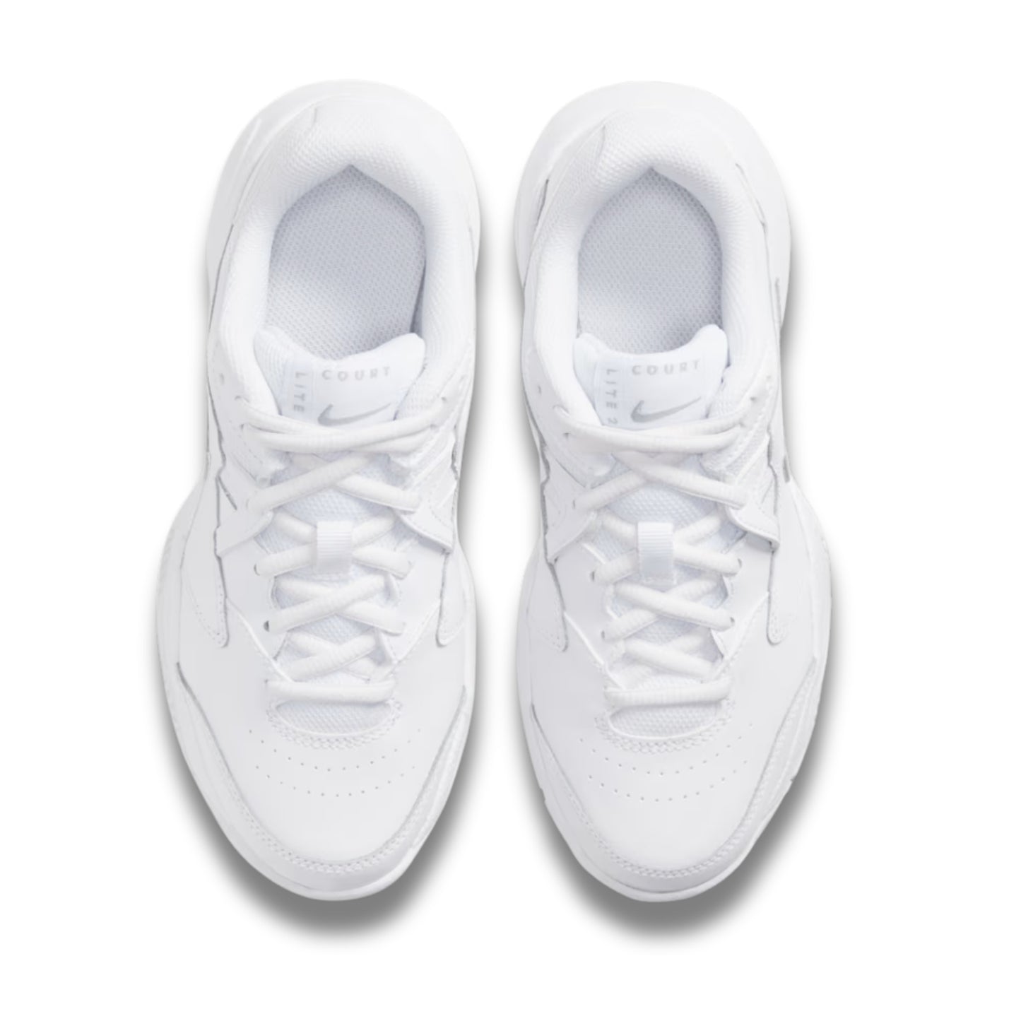 NIKE SHOE COURT LITE 2 KID WHITE/METALLIC SILVER (SS26)