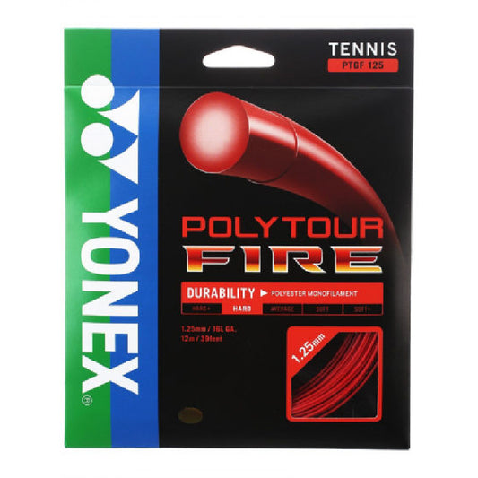 YONEX STRING POLYTOUR FIRE 1.25MM 16G RED SET