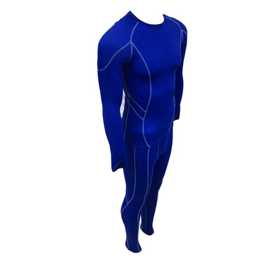 MITZUMA COMPRESSION LONG SLEEVE SET TOP AND PANTS BLU